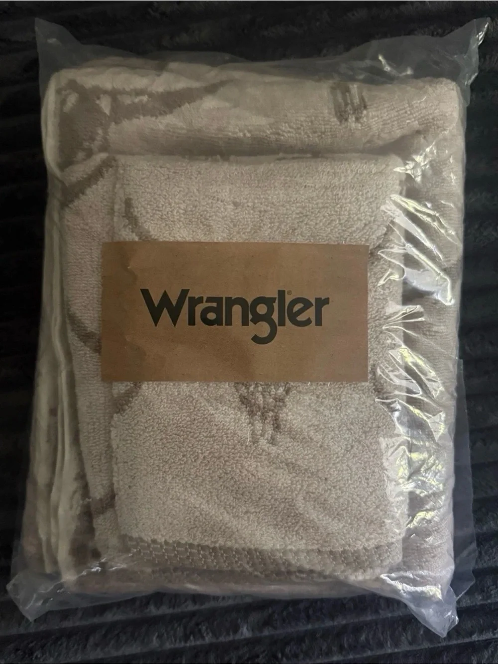 Wrangler steer head/long horn bath towel set